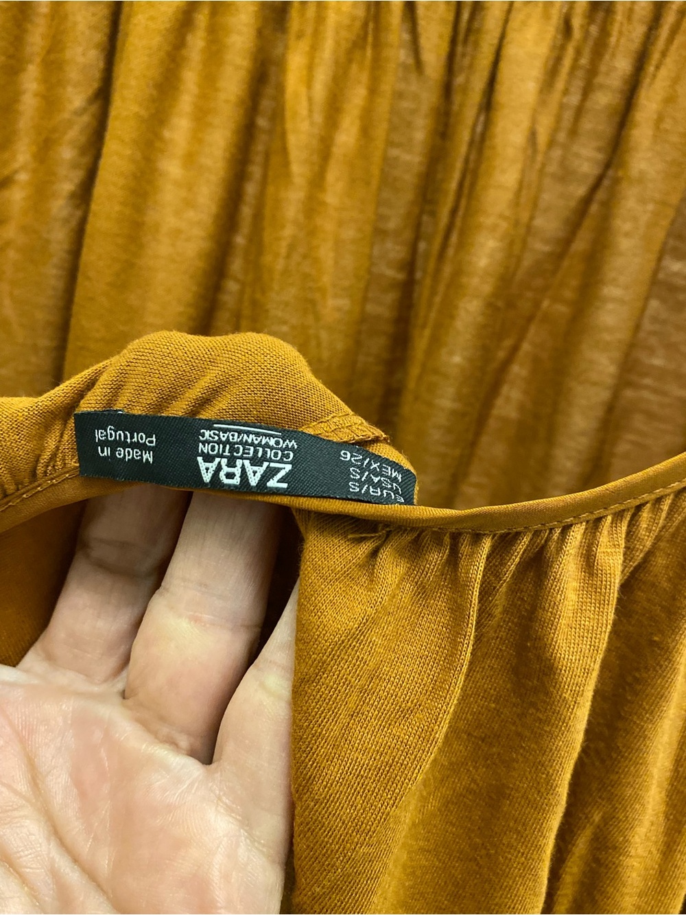 Zara Rust-Brown Spaghetti-Strap Maxi Dress Oversize - Picture 13 of 13
